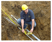 jim working in a ditch